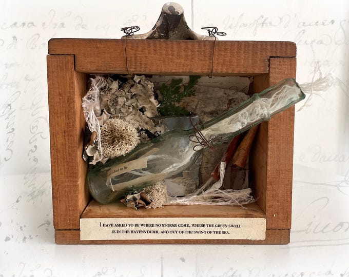 Found Object Assemblage: Vintage Drawer with Hopkins Quote