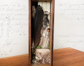 Found Object Assemblage: Nature Theme, Emerson Quote