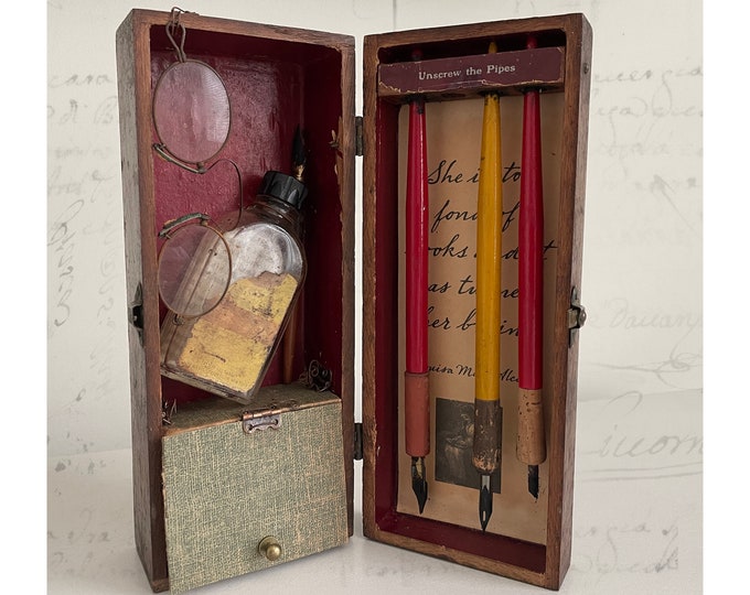 Louisa May Alcott Assemblage: Found Object Book Lover's Art