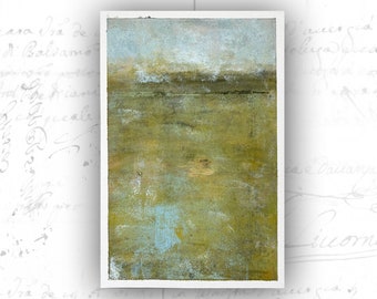 Abstract Painting Landscape Painting in Cold Wax and oil,  Unframed Original Painting, Cold Wax and Oil Painting