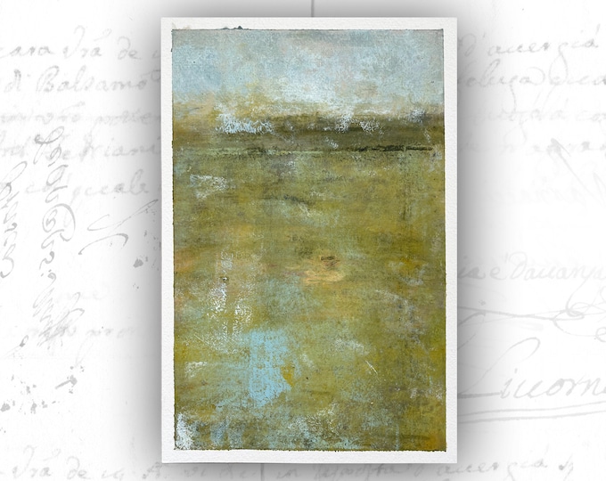 Abstract Painting Landscape Painting in Cold Wax and oil,  Unframed Original Painting, Cold Wax and Oil Painting