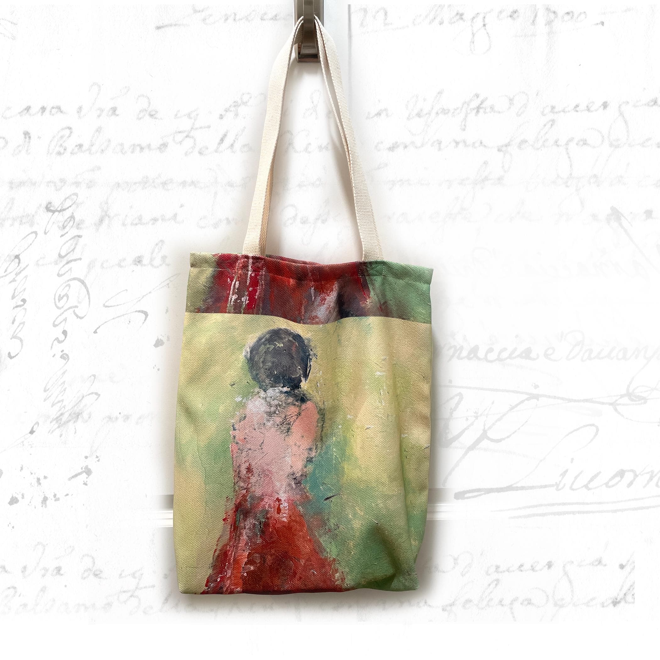 Tote Bag with Abstract Artwork Resuable Tote Bag Washable Tote Bag Shopping Bag with Art