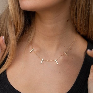 Choker with multiple rectangular bars in sterling silver and 24k gold plated silver