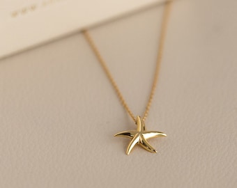 Pole star silver necklace, Necklace with Brilliant North Star, Polaris Necklace, gold necklace with star cubic zirconia