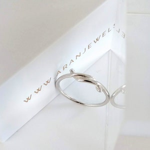 Knot ring in 925 sterling silver and 24k gold plated