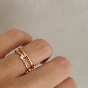 Interlocking Band silver Ring, Multiple strand silver ring, Sterling Silver Triple Ring, Triplet Gold Ring, Triple Gold Ring Copy
