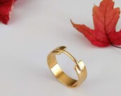 wide gold ring - geometric gold ring - Simple gold ring - Minimal jewelry - stacking ring