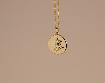 VIRGO ZODIAC Necklace Sterling silver for men gold plated