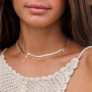 High-quality flat snake chain in sterling silver and 18k gold plated