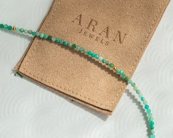 Necklace made of amazonite natural beads in sterling silver