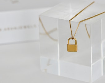 padlock necklace etsy