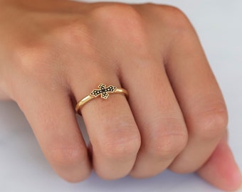 CROSS RING,  Gold criss cross ring, black cross ring