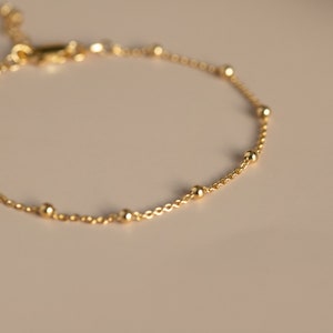 balls bracelet, silver balls Bracelet, gold balls Bracelet, valentine bracelet, dainty bracelet, three balls bracelet