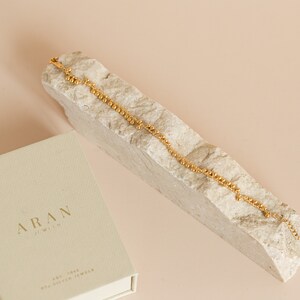 Little Coin Chain Sterling Silver Bracelet plated in 18K Gold main image 0