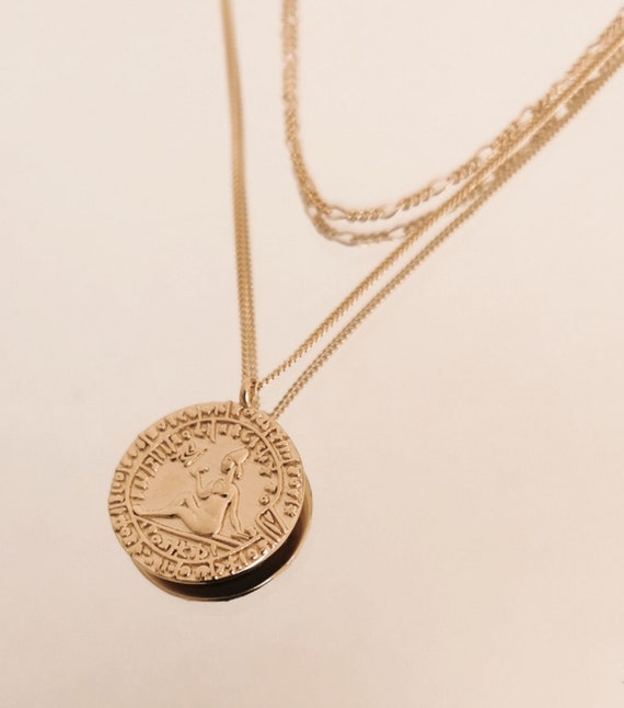 925 Silver Vintage Coin Double Necklace 