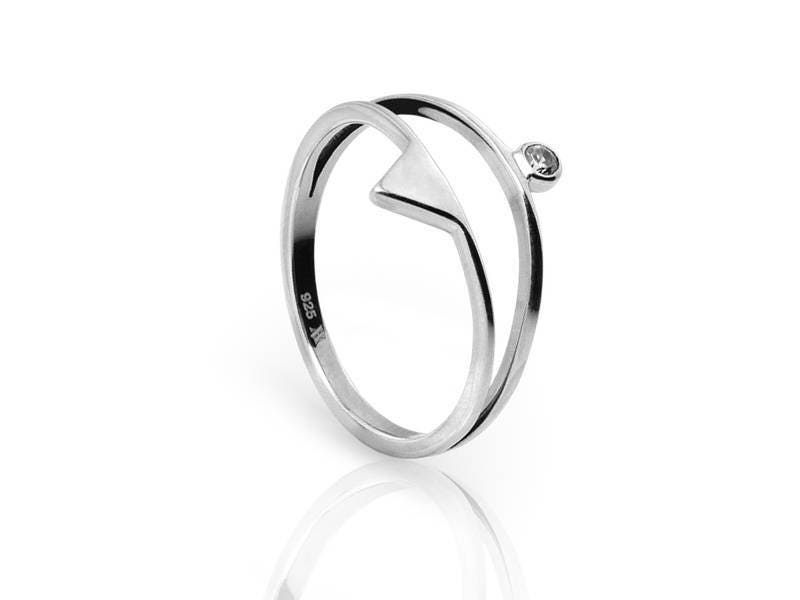 Gold Plated Double Silver Ring Gold Ring Simple Gold Ring Etsy