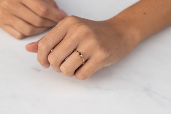 Bague Solitaire Art Déco En Argent Sterling Et Vermeil Avec Zircon - Taille 53 - Occasion