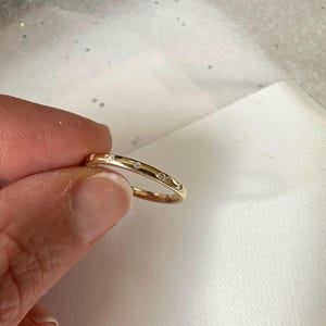 Fine design zirconia band ring, Sterling silver with Zirconia stones,  Ultra Fine Gold Band Thin Sterling Silver CZ Band