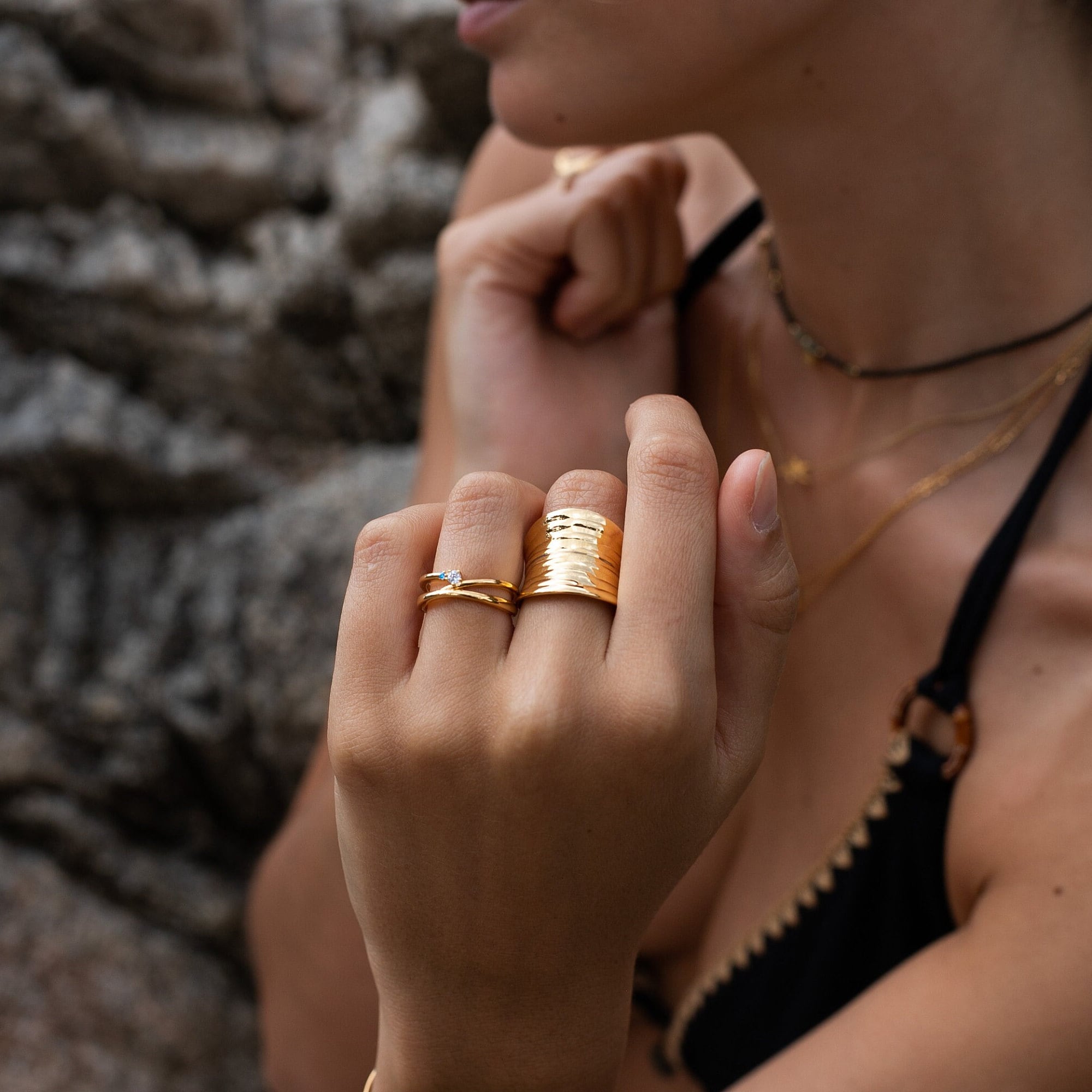 Sliver Rings Multiple Interlocking Band Silver Ring, Multiple Strand Silver Ring, Sterling ...