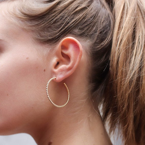Large Hoop Earrings with Disco Ball – Shop Rounds