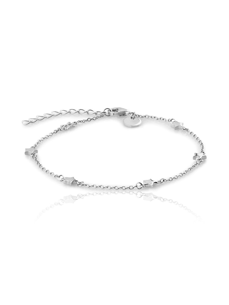 Bracciale con piccole STELLE in argento 925 e argento placcato oro 24k SILVER