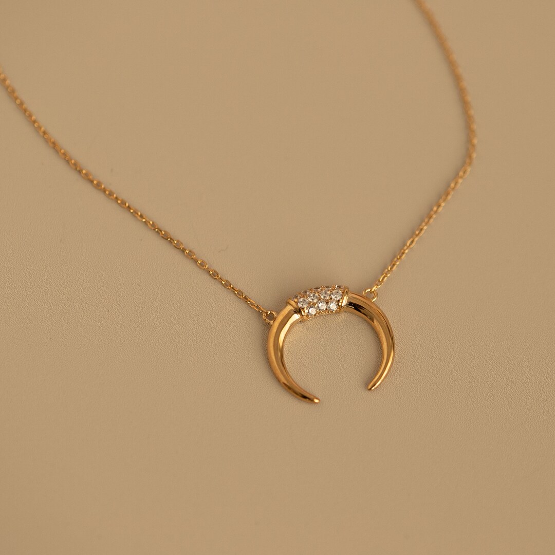 Inverted moon necklace deals