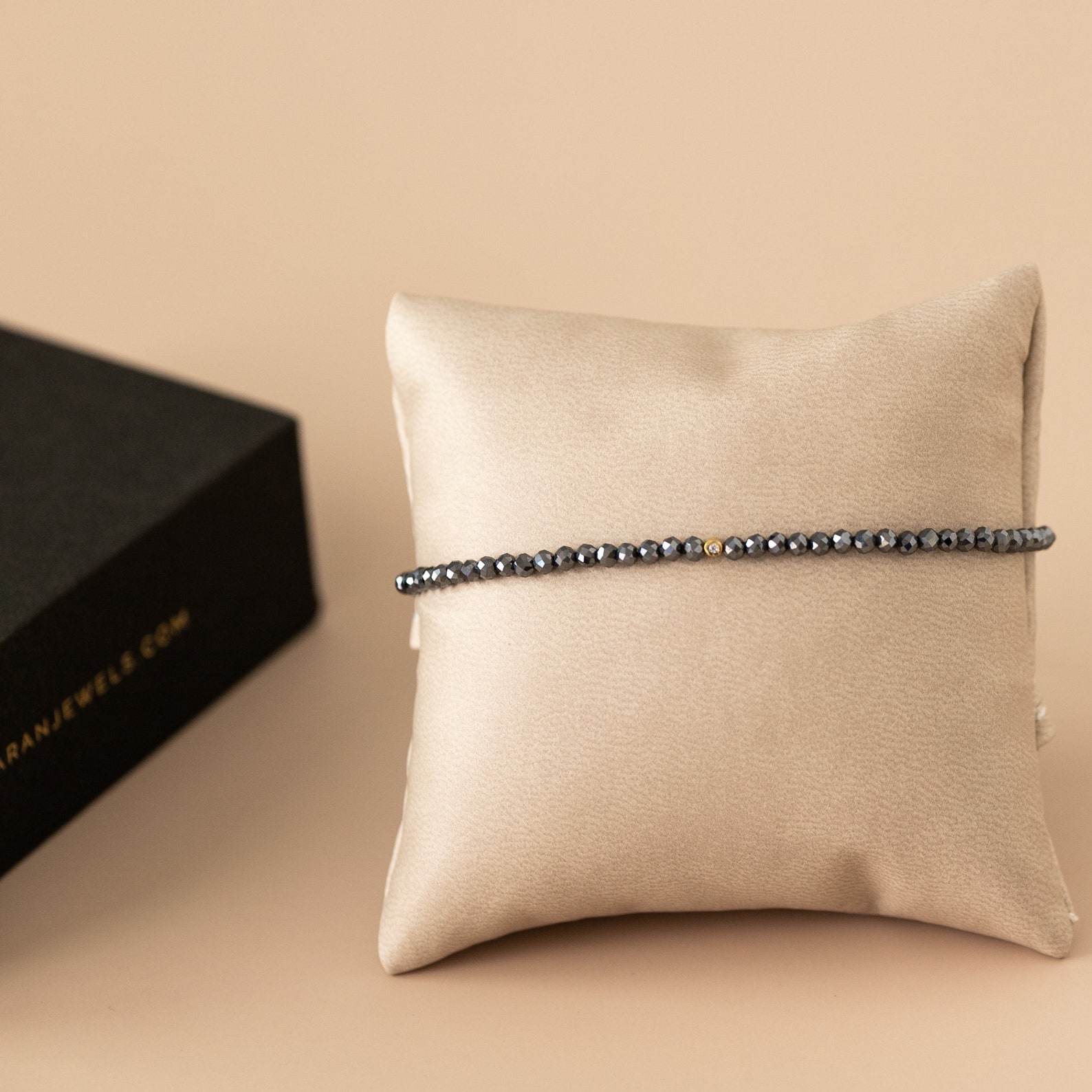 GREY Stones Bracelet, Beaded Bracelet, Grey Bead Bracelet, Dainty ...