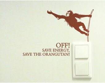 Switch stickers : Orangutan For Switches in Your Spaces (Endangered Animal Series)
