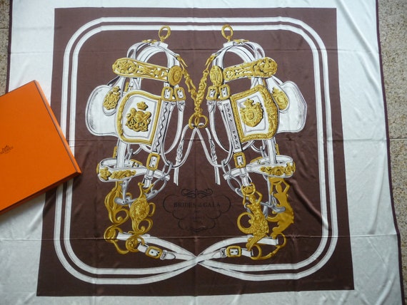 Free Shipping Authentic Vintage Hermes Silk Scarf… - image 3