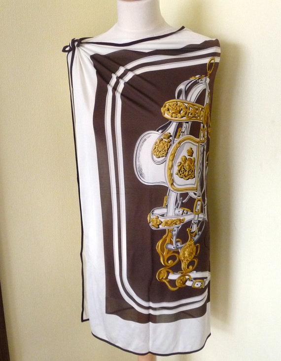 Free Shipping Authentic Vintage Hermes Silk Scarf… - image 6