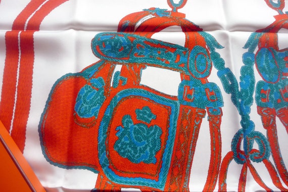 Free Shipping Authentic Vintage Hermes Silk Scarf… - image 4