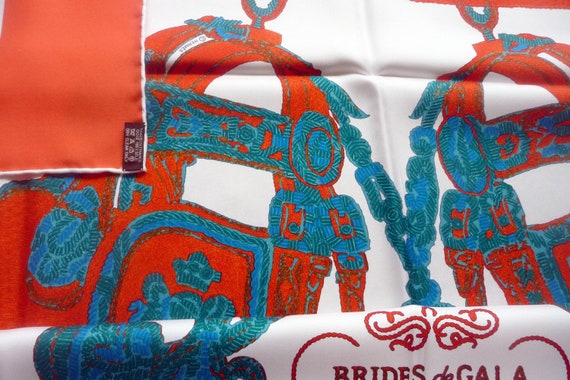 Free Shipping Authentic Vintage Hermes Silk Scarf… - image 10