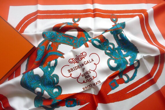 Free Shipping Authentic Vintage Hermes Silk Scarf… - image 8