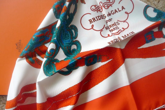 Free Shipping Authentic Vintage Hermes Silk Scarf… - image 5