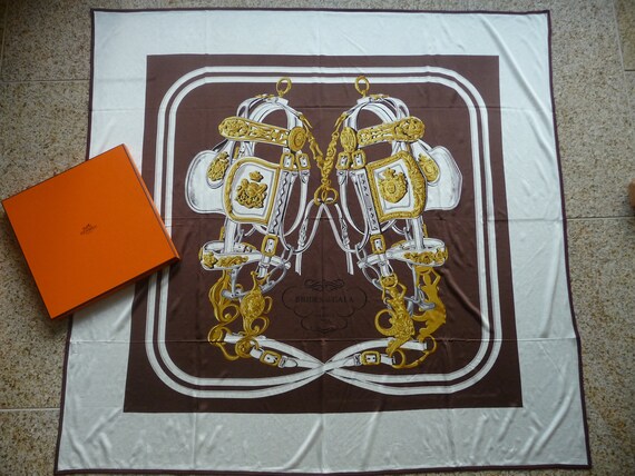 Free Shipping Authentic Vintage Hermes Silk Scarf… - image 8
