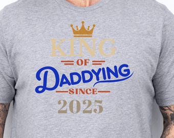 Personalized Men's Tee, Custom Year Dad T-Shirt for New Fathers, Father's Day Gift for Men with Kids, New Dad Gift Idea