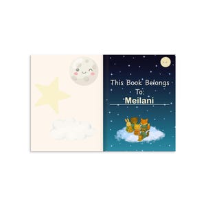 Hardcover Kid's Bedtime Storybook with Personalized "This Book Belongs To Page" and Bonus Coloring Page - Cuddlepuff Friends in Pajamas image 3