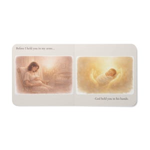 Christian Baby Board Book Gift, Baptism Keepsake for Newborn, Faith Nursery Book, Dedication Present for Parents, Before I Held You, God Did image 2