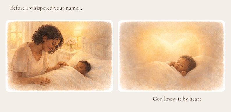 Christian Baby Board Book Gift, Baptism Keepsake for Newborn, Faith Nursery Book, Dedication Present for Parents, Before I Held You, God Did image 3