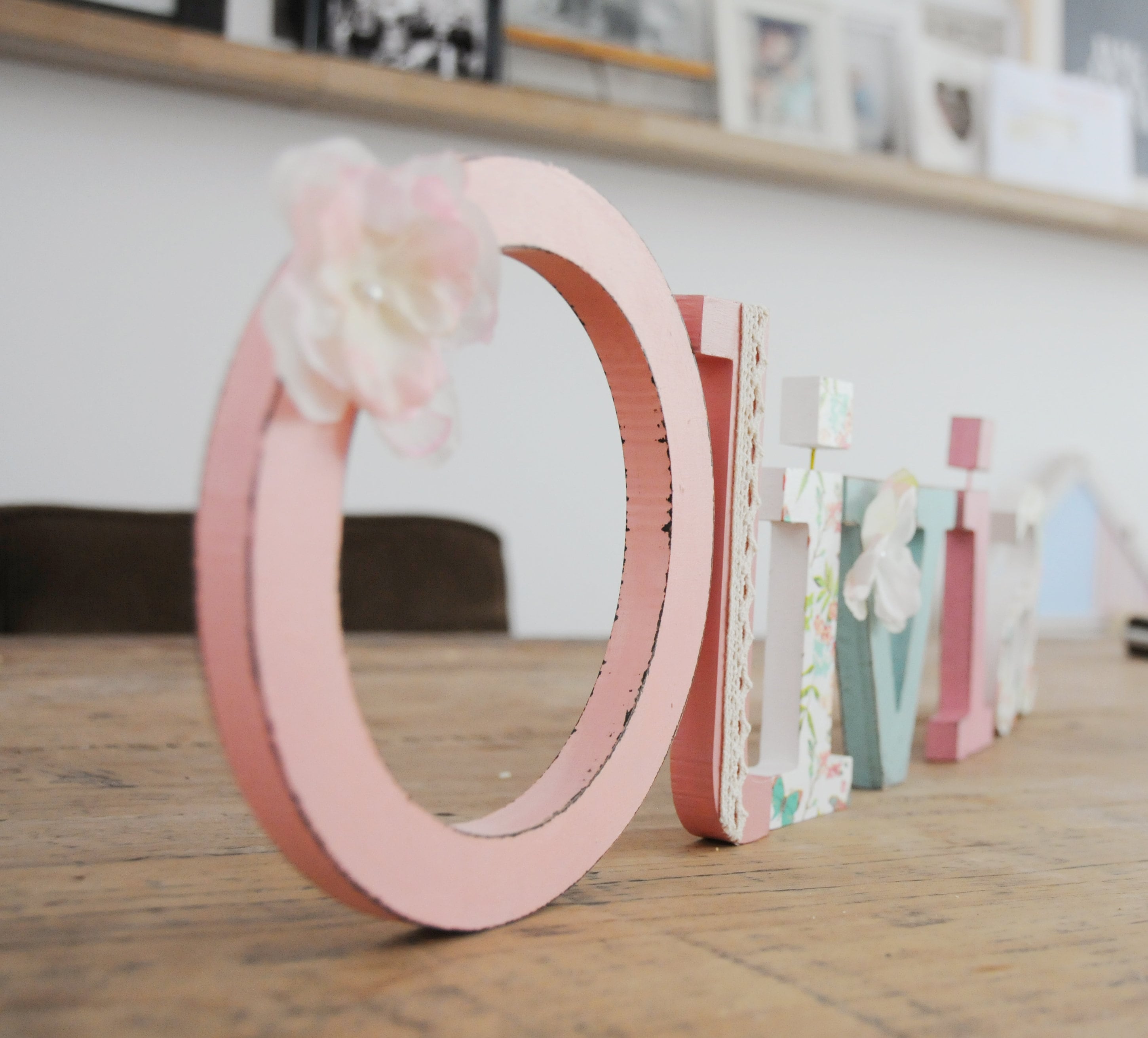 Standing Wooden Letter Name Hand Painted And Decorated Etsy