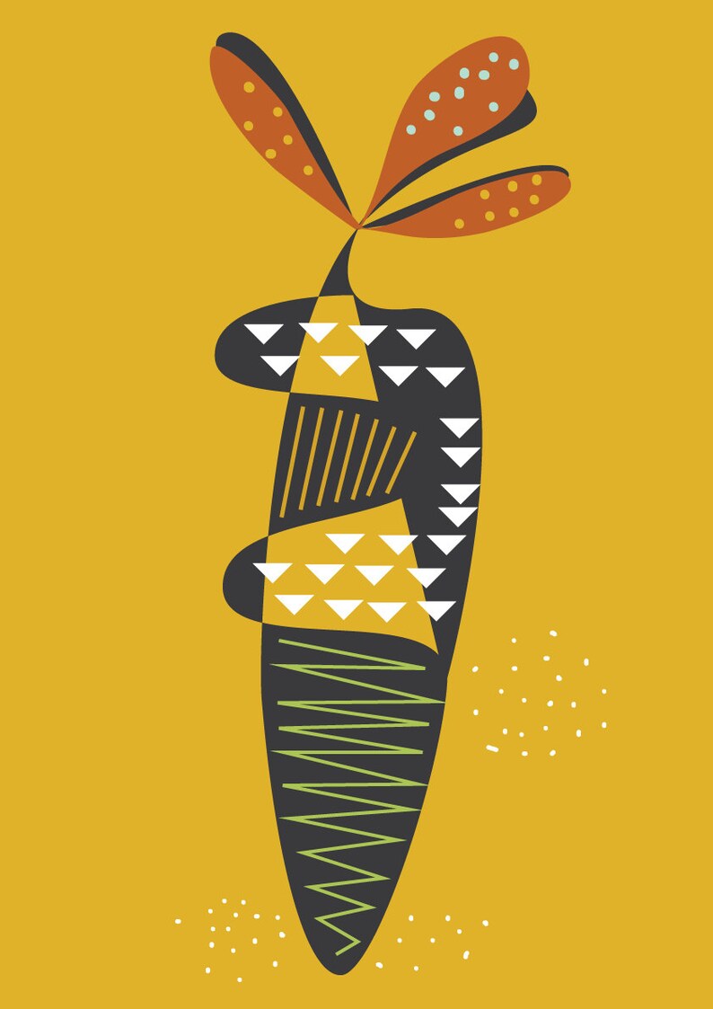 Scandinavian Poster Mid Century Modern Kitchen Wall Art Etsy