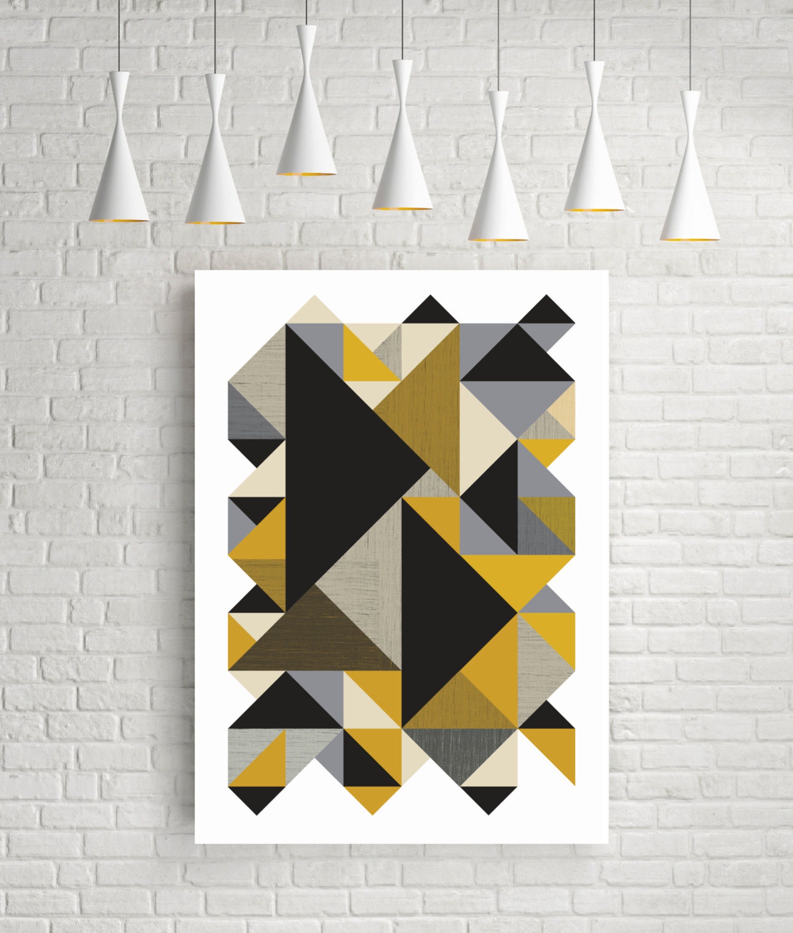 Geometric print large wall art art wall art gift for men Etsy
