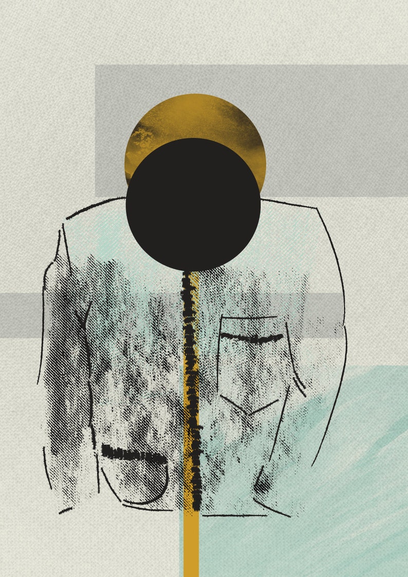 Abstract Print Abstract Wall Art Sketch Art Contemporary | Etsy UK