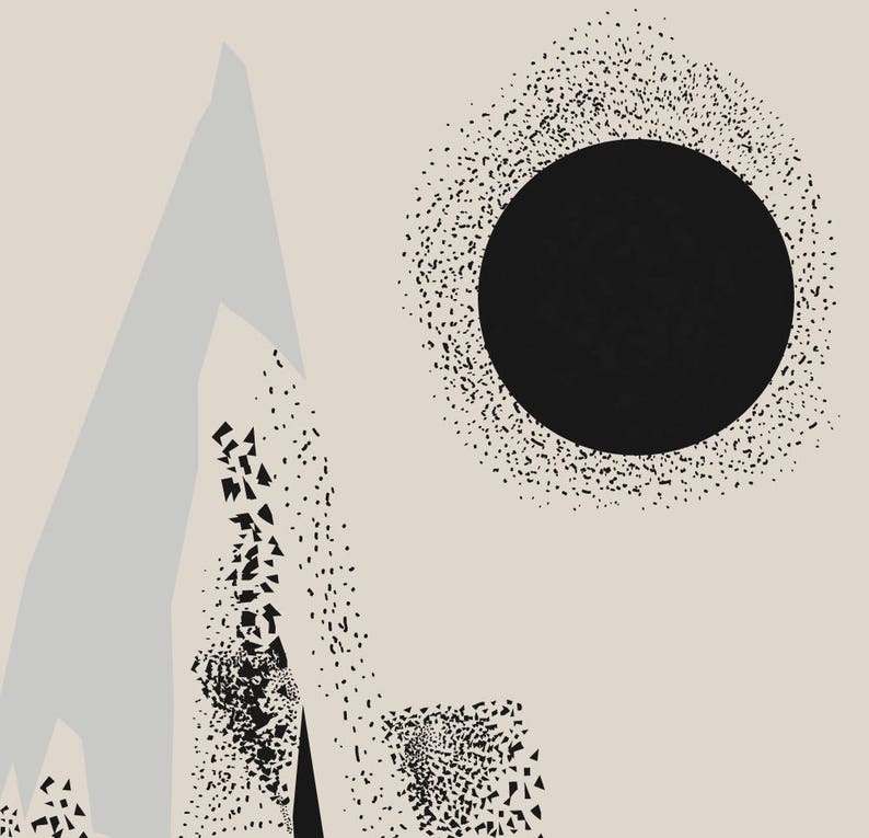 Abstract Wall Art Mountain Art Mountain Print Art Print Etsy UK