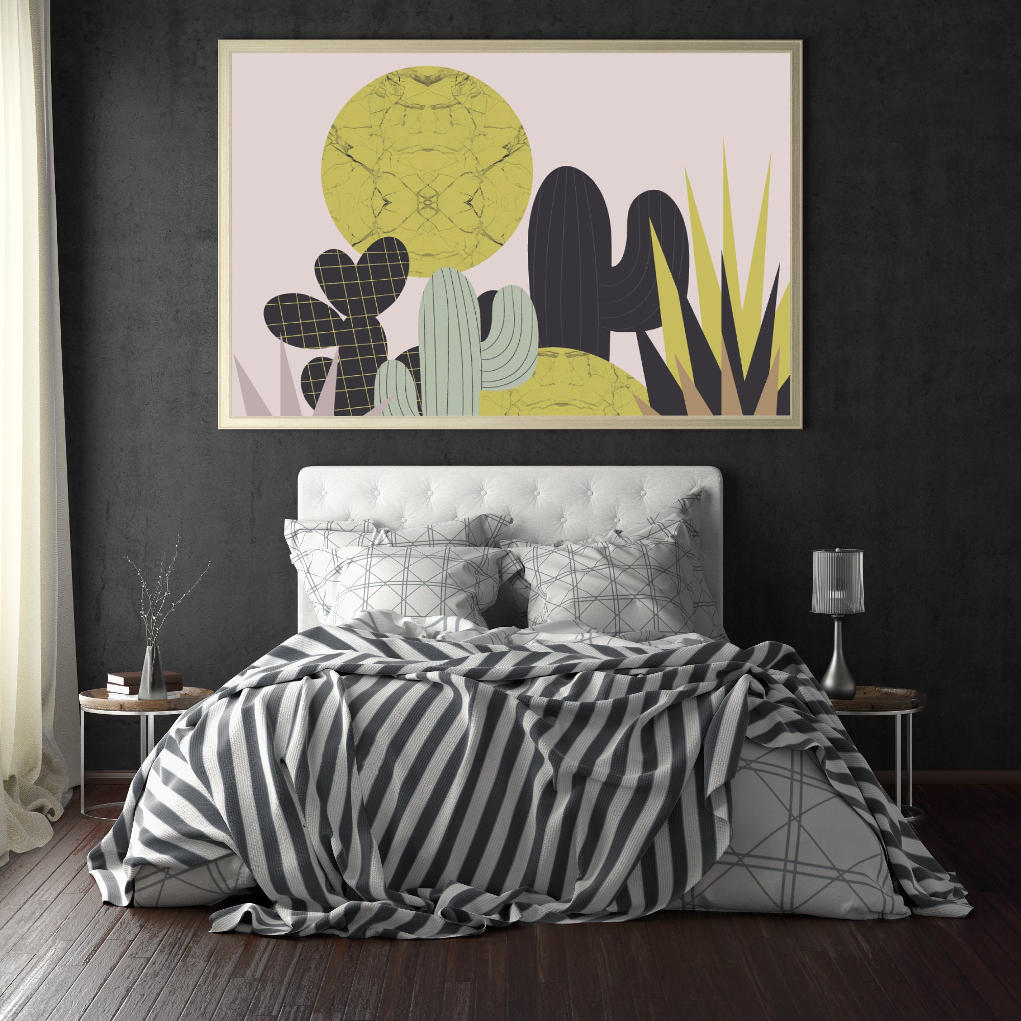 Botanical Print Horizontal Wall Art Large Wall Art | Etsy