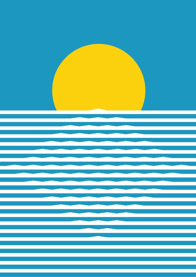 Wall art set set of 2 retro art set retro art prints art Etsy