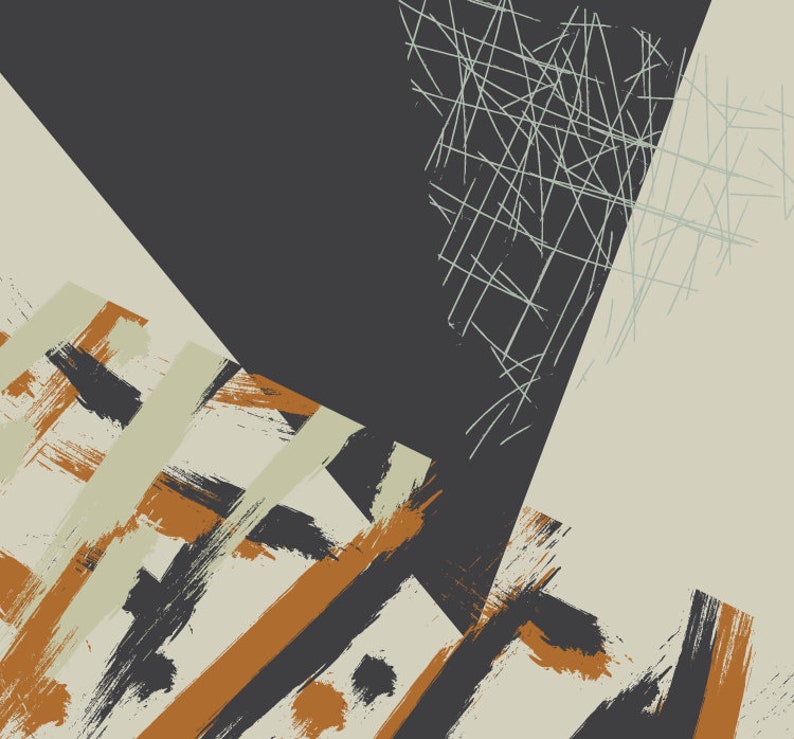 Print Set Set of 2 Modern Wall Art Prints Mid Century Art | Etsy