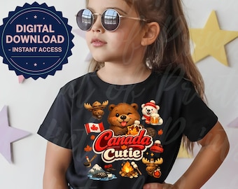 Canada Cutie PNG: Maple Leaf Design, Canadian Charm (Digital Download)
