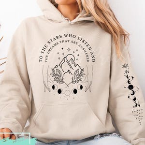 Celestial Hoodie Design PNG | Witchy Moon Phases Star Art | Mystical Sweatshirt Graphic | Digital Download