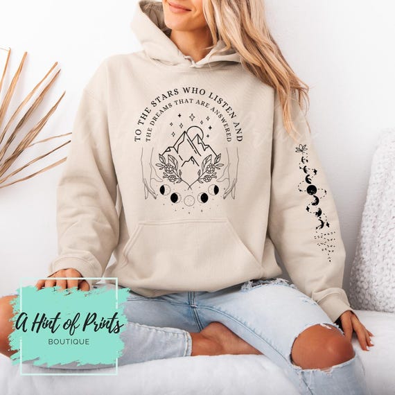 Celestial Hoodie Design PNG | Witchy Moon Phases Star Art | Mystical Sweatshirt Graphic | Digital Download